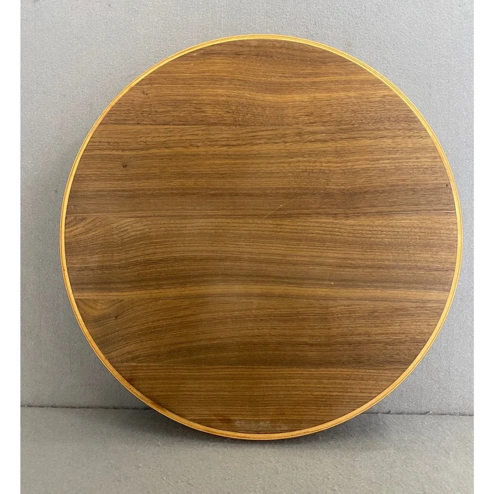 IKEA OMBONAD‎ Round Walnut Serving Tray Platter 16.5